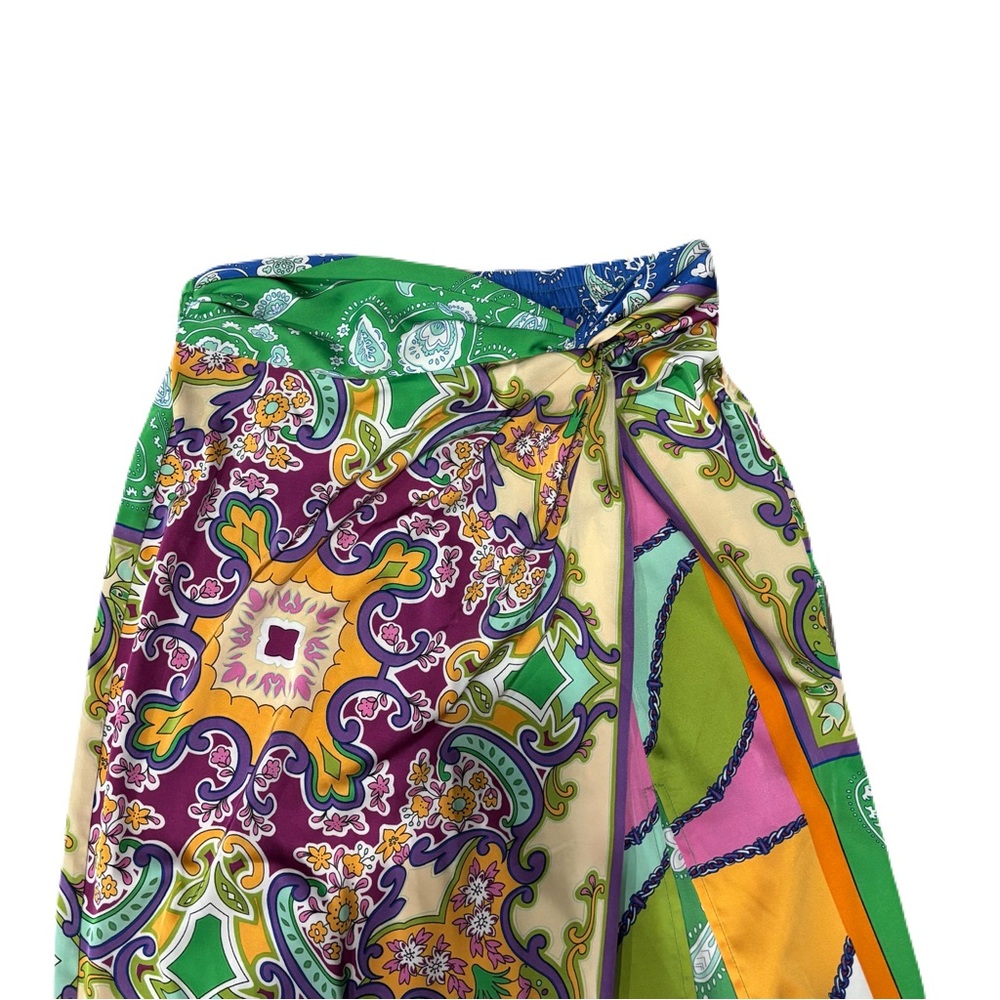 Bailey 44 Multicolor Patchwork Print Wrap Skirt - image 2
